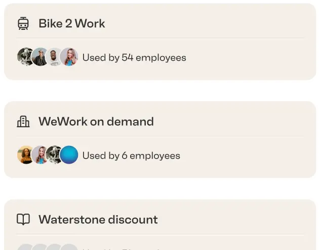 Get reports on which benefits are most popular with your people